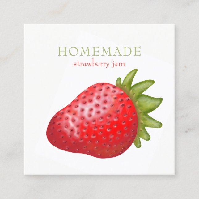 Lovely Realiste Carte de visite Graphic Strawberry (Devant)