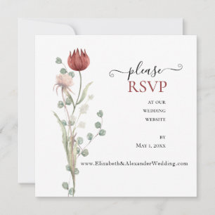 Lovely Spring Floral Mariage Website RSVP