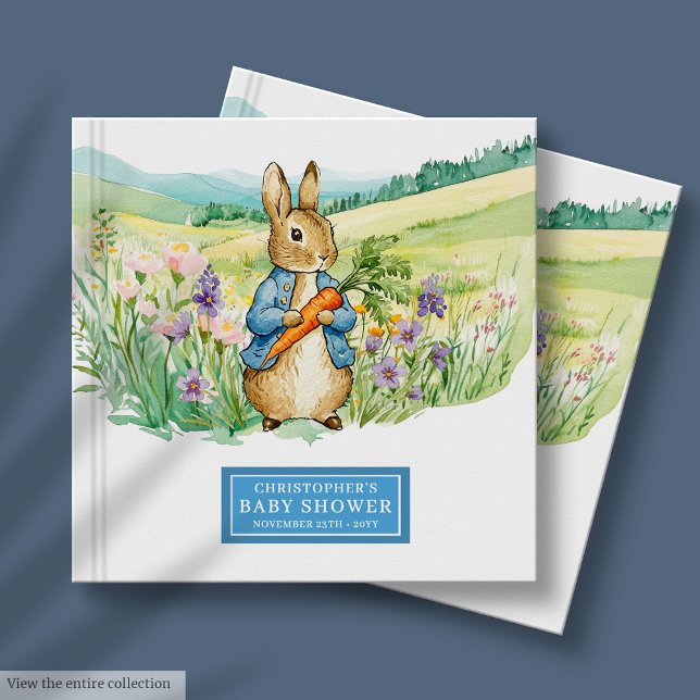 Lovely Watercolor Rabbit Baby shower Livre d'invit (Lovely Watercolor Rabbit Baby Shower Guest Book Boy)