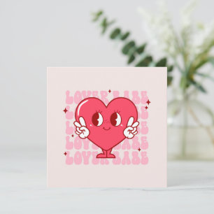 Lover Babe   Coeur souriant mignon et texte répété