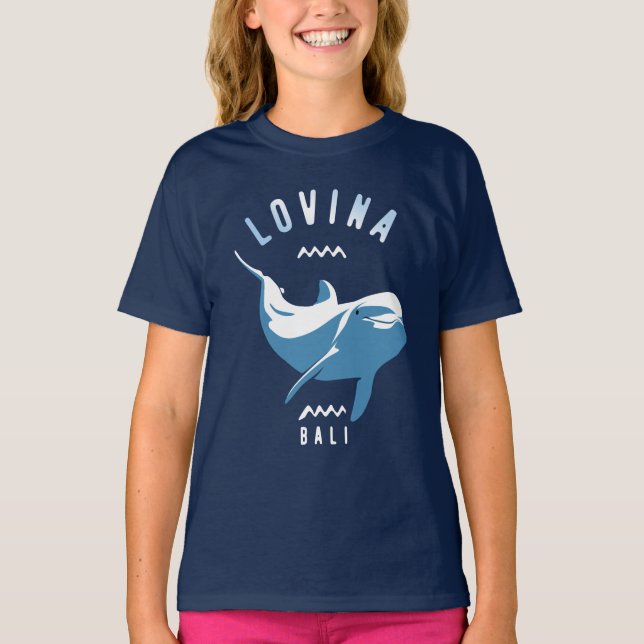 Lovina Bali - Baignade Avec T-shirt Dolphins (Devant)