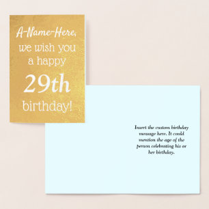 Loving Gold Foil Carte de voeux 29e anniversaire