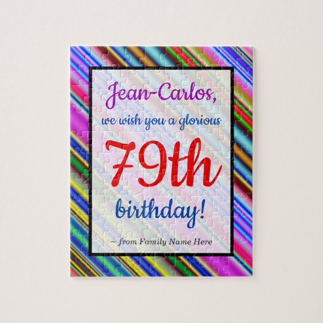 Loving, Multicolored 79th Birthday Puzzle (Vertical)
