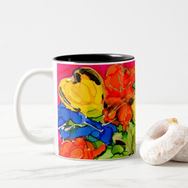 Lovitude Coffee Mug "Opposites Attract" (Avec donut)