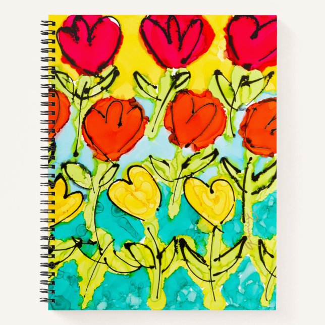 Lovitude Journal Comprend Des Tulipes (Devant)