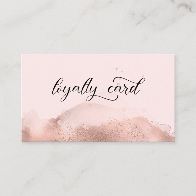 Loyalty Watercolor 5 Nails Lashes Carte de visite (Devant)