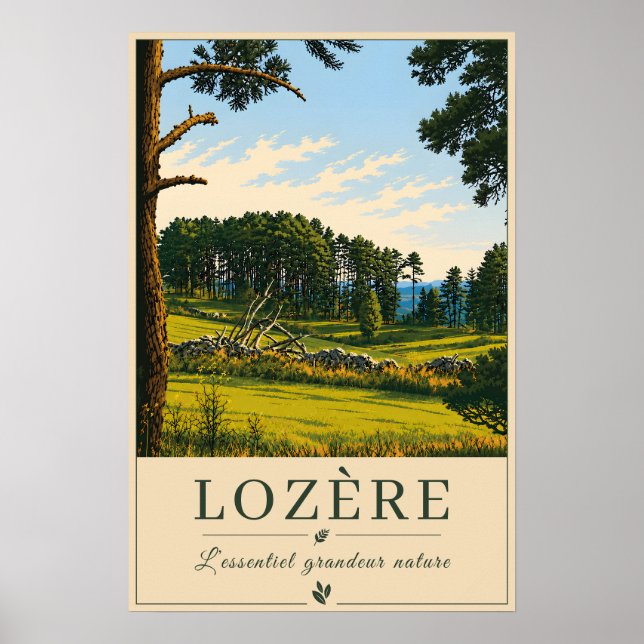Lozère – Forests – Vintage Travel Poster (Devant)