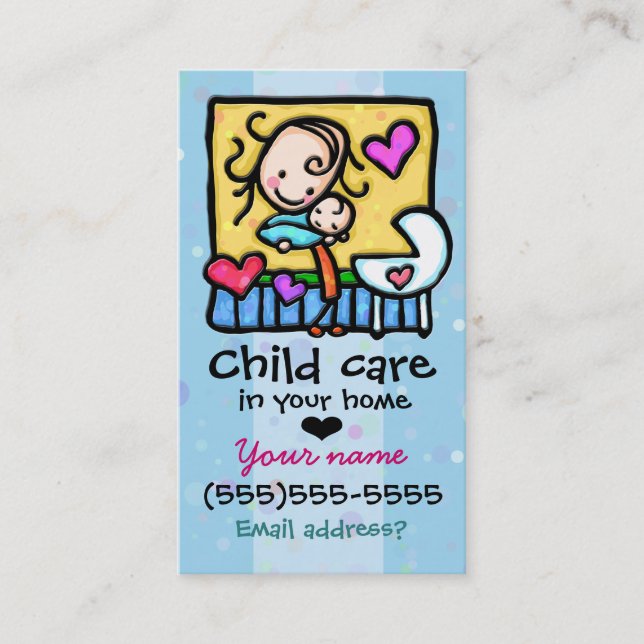 Lt Blue de carte faite sur commande de Childcare (Devant)