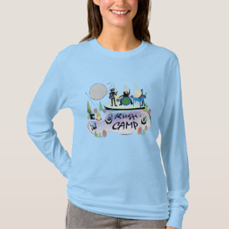 Lt vif Blu Rush de long T-shirt de base de douille