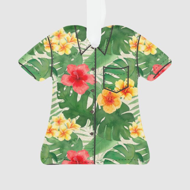 Luana Aquarelle Tropicale Florale Aloha Chemise Ve (devant)