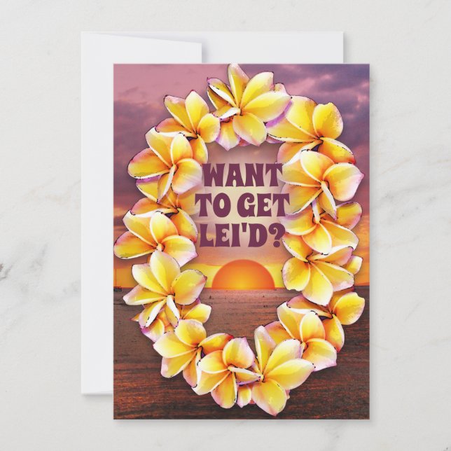 Luau hawaïen (texte personnalisable) (Devant)