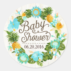 Luau Hawaiian Rustic Beach Baby shower Étiquette