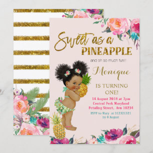 Luau invitation anniversaire Africain-Américain