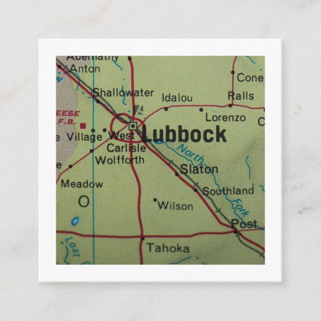 Lubbock Nous avons déplacé une nouvelle carte d'ad (Devant)