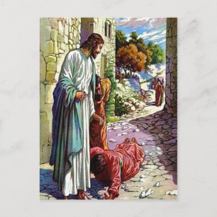 Luc 17:11-19 Dix Lepers Carte postale nettoyée