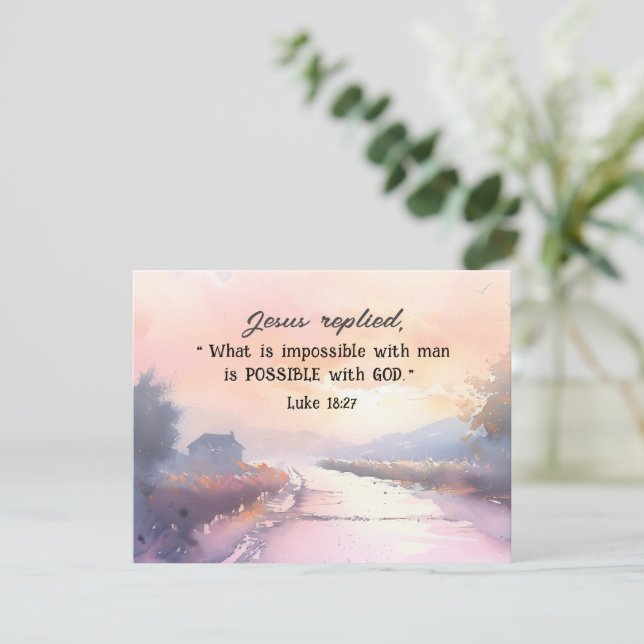 Luc 18:27 Possible avec la carte de Dieu Jésus (Debout devant)