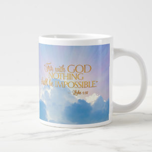 Luc 1:37 Avec Dieu Rien D'Impossible 20 Oz Mug