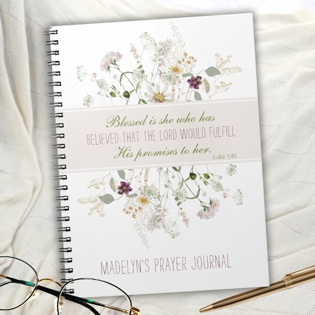 Luc 1:45 Béni est son journal de prière Fleur sauv (Créateur téléchargé)