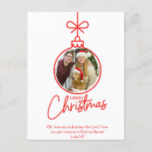 Luc 1:47 Christian Christmas Postcard Invitation