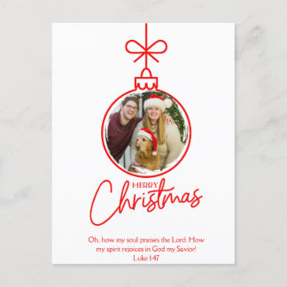 Luc 1:47 Christian Christmas Postcard Invitation