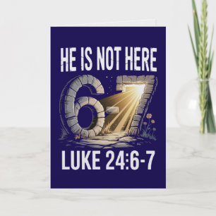 Luc 24:6-7 Carte de Pâques chrétienne Sauveur ress