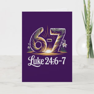 Luc 24 6-7 Carte de Pâques Il Est Ressuscité Écrit