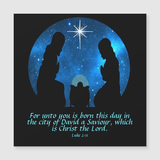 Luc 2:11 Carte magnétique (Devant)