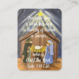 Luc 2:11 Cartes de visite de la crèche