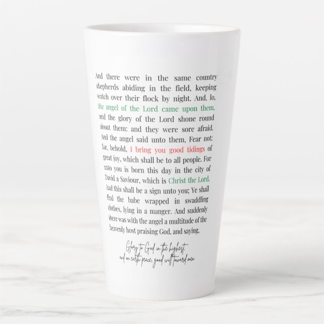 Luc 2:8 - 14 Tall Coffee Mug (Devant)