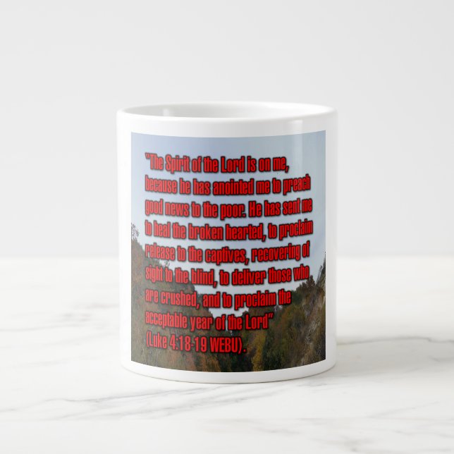 Luc 4:18-19 WEBU Mug (Devant)