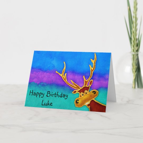 Luc Carte Idiote De Male De Joyeux Anniversaire Zazzle Fr