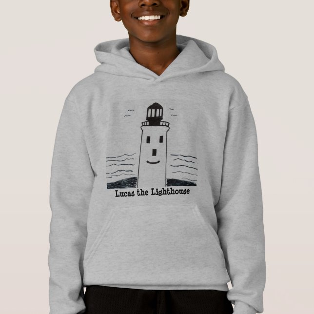 "Lucas le phare" Sweat - shirt à capuche pour garç (Devant)