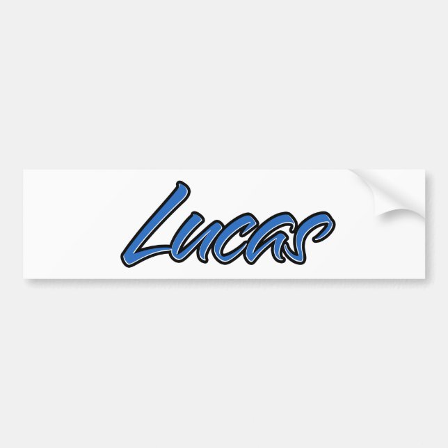 Lucas Name blue Aufkleber Sticker Autoaufkleber (Devant)