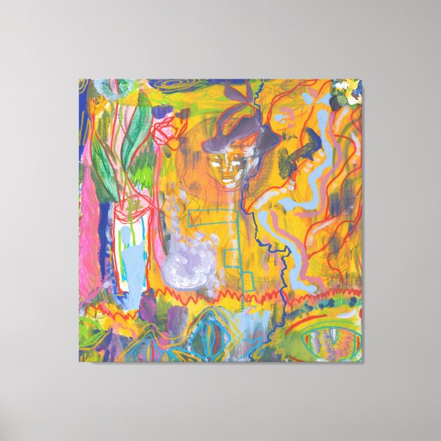 Lucid Dreamer rose arc-en-ciel toile étirée Impres (Recto)