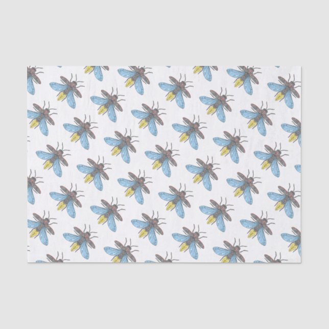 Lucioles (blanc) - Papier de soie (Recto)