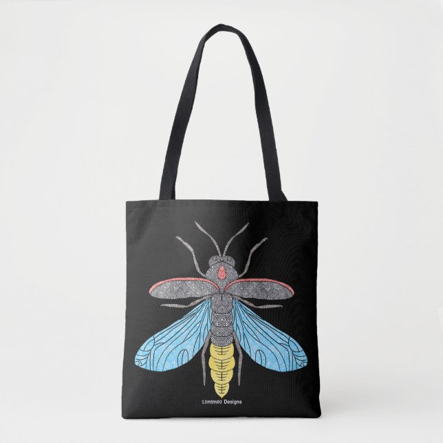 Lucioles (simple noire) - Sac fourre-tout (Devant)