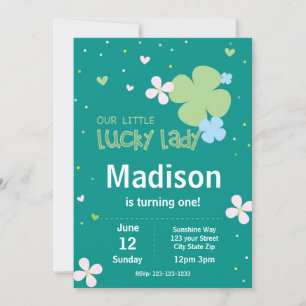 Luck Lady St. Patrick's Day Invitation d'anniversa