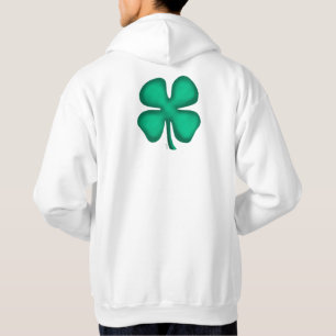 Lucky 4 feuilles irlandais Clover blanc sweat - sh