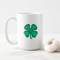 Lucky 4 Leaf Irish Clover grande tasse