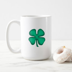 Lucky 4 Leaf Irish Clover grande tasse