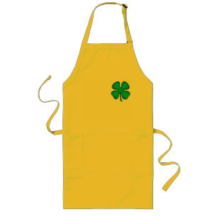 Lucky 4 Leaf Irish Clover long tablier de chef jau