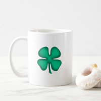 Lucky 4 Leaf Irish Clover mug