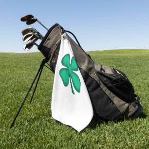 Lucky 4 Leaf Irish Clover serviette de golf
