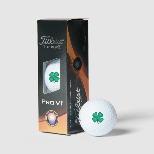 Lucky 4 Leaf Irish Clover Titleist Pro balles de g (Conditionnement)