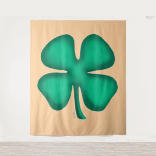 Lucky 4 Leaf Irlandais Clover tan tapisserie