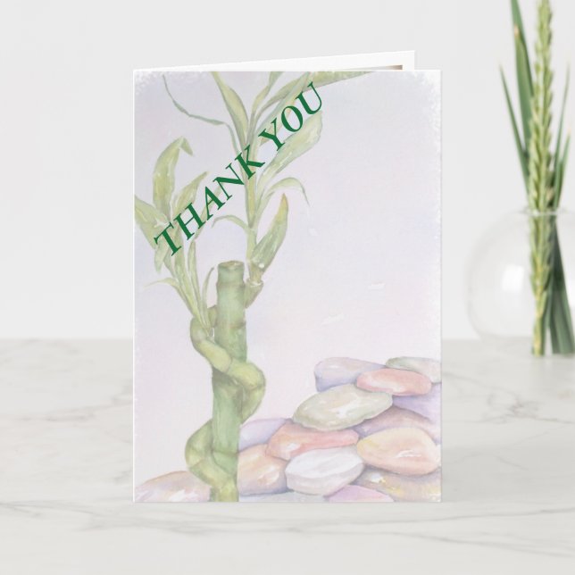 LUCKY BAMBOO CARTE DE REMERCIEMENTS (Devant)