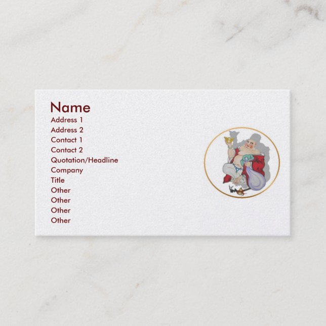 Lucky Bouddha Carte de visite (Devant)