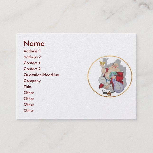 Lucky Bouddha Carte de visite (Devant)