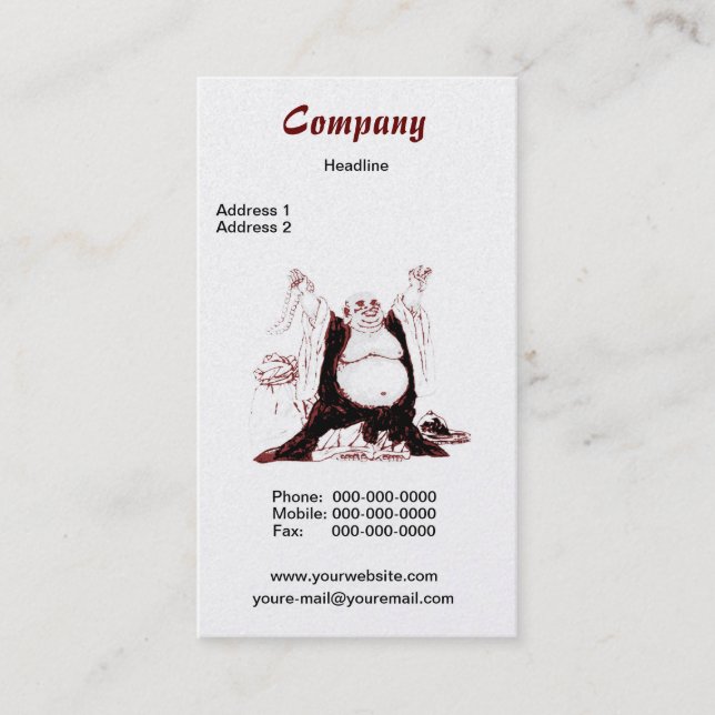 Lucky Bouddha Carte de visite (Devant)