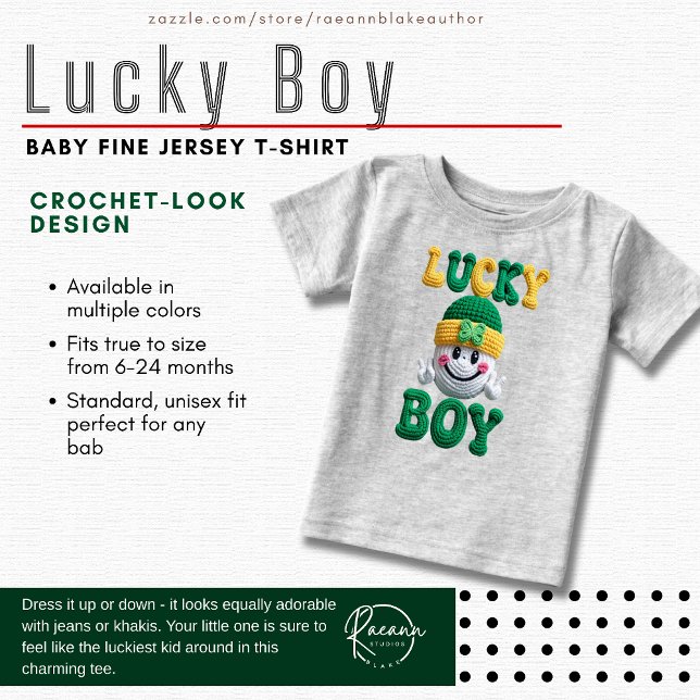 Lucky Boy Crochet-Look Baby Fine Jersey T-Shirt (Créateur téléchargé)